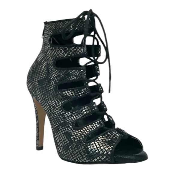 NWT Luciana Lace Up Open Toe Bootie | Size 11 - Picture 1 of 9